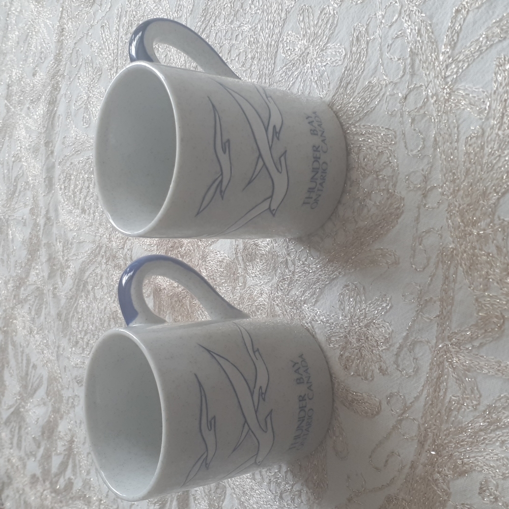 2 ceramic mugs - Thunder Bay Ontario Canada